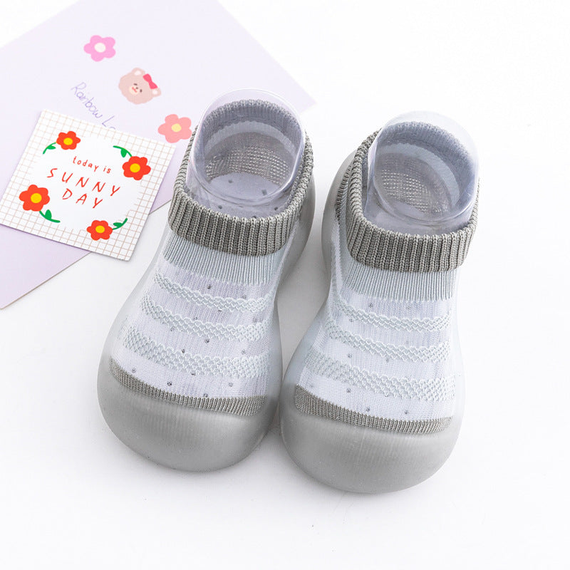 Baby Ice Silk Non-slip Socks Shoes Soft Bottom Breathable 7