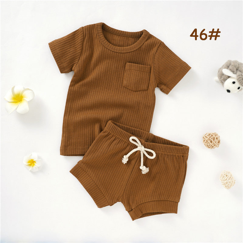 Newborn Short-sleeve And Shorts Set 12