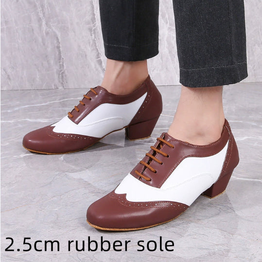 Leather Ballroom For Square Dancing And Latin Dancingsoft-soled Dance Shoes For Adults 8