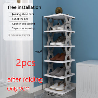 Plastic Installation-free Shoe Rack Storage Shoe Rack Folding Shoe Cabinet 23