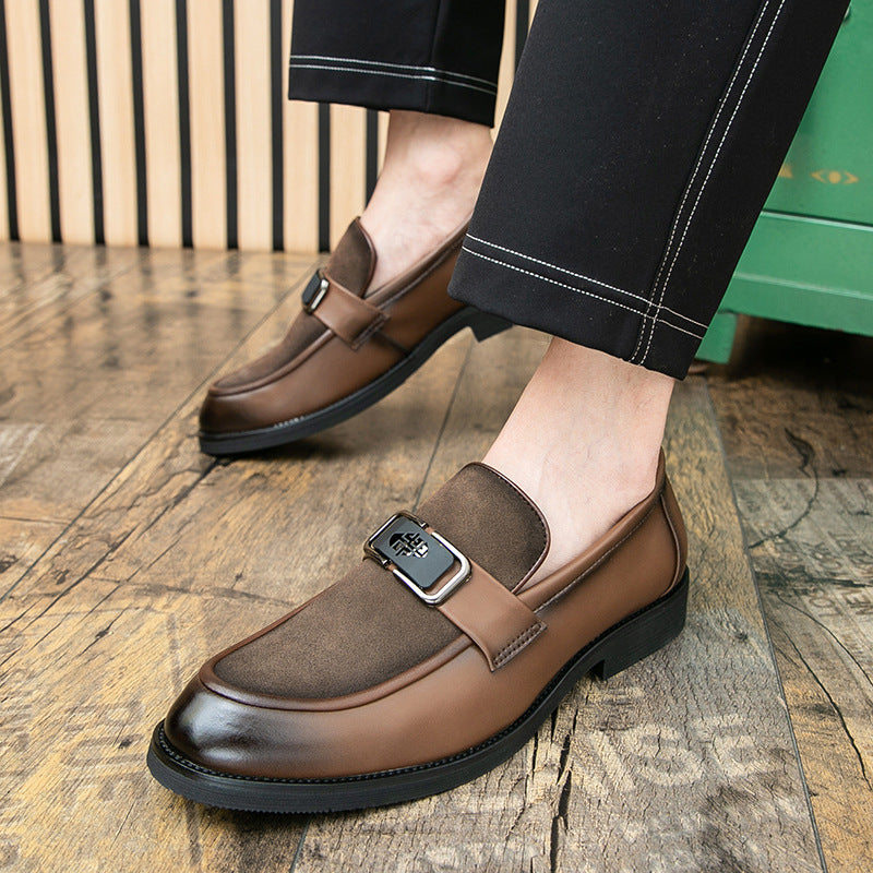 Mens Leather Shoes Plus-Size Slip-On Casual Loafers 4