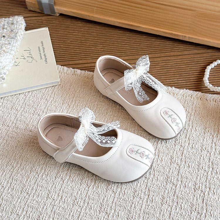 Western Style Leather Shoes, Retro Lace Mary Jane Shoes, Soft Soled Princess Single Shoes 2