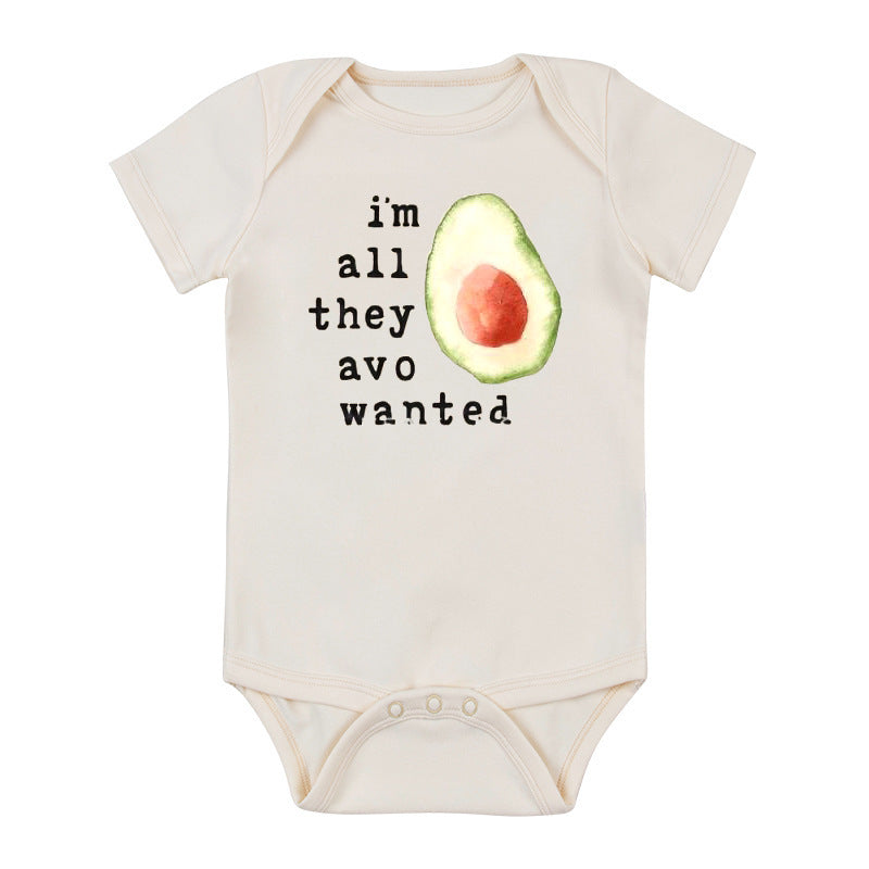 Cute Printed Short Sleeved Romper For Babies 7