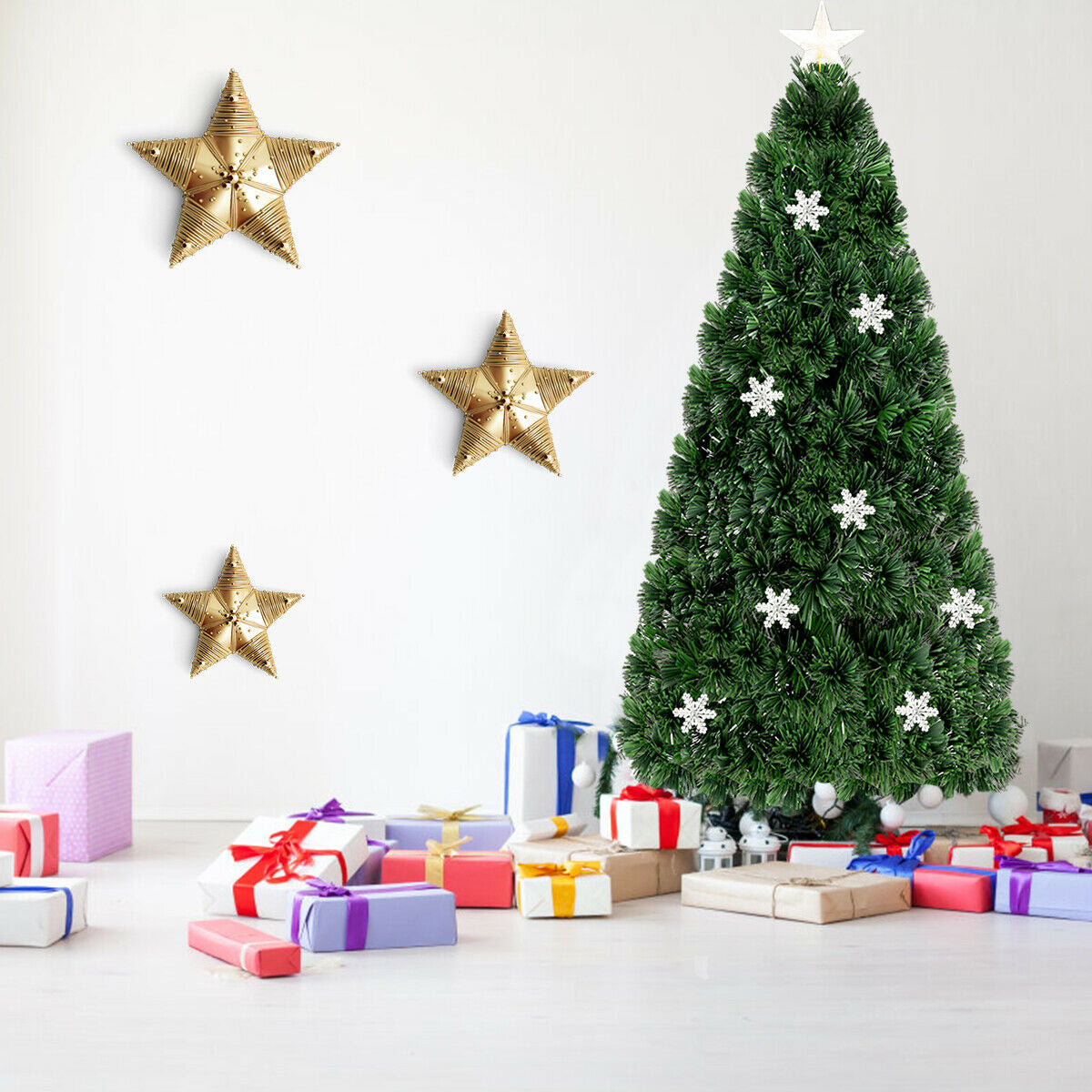 LED Optic Artificial Christmas Tree with Snowflakes 8