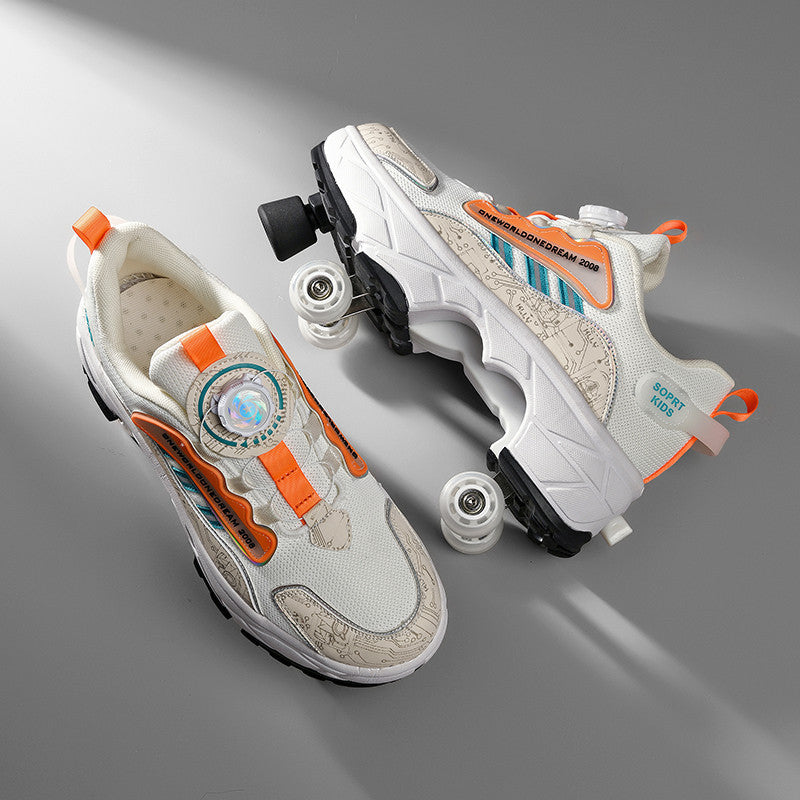 Children's Skates Four-wheel Invisible Deformation 4