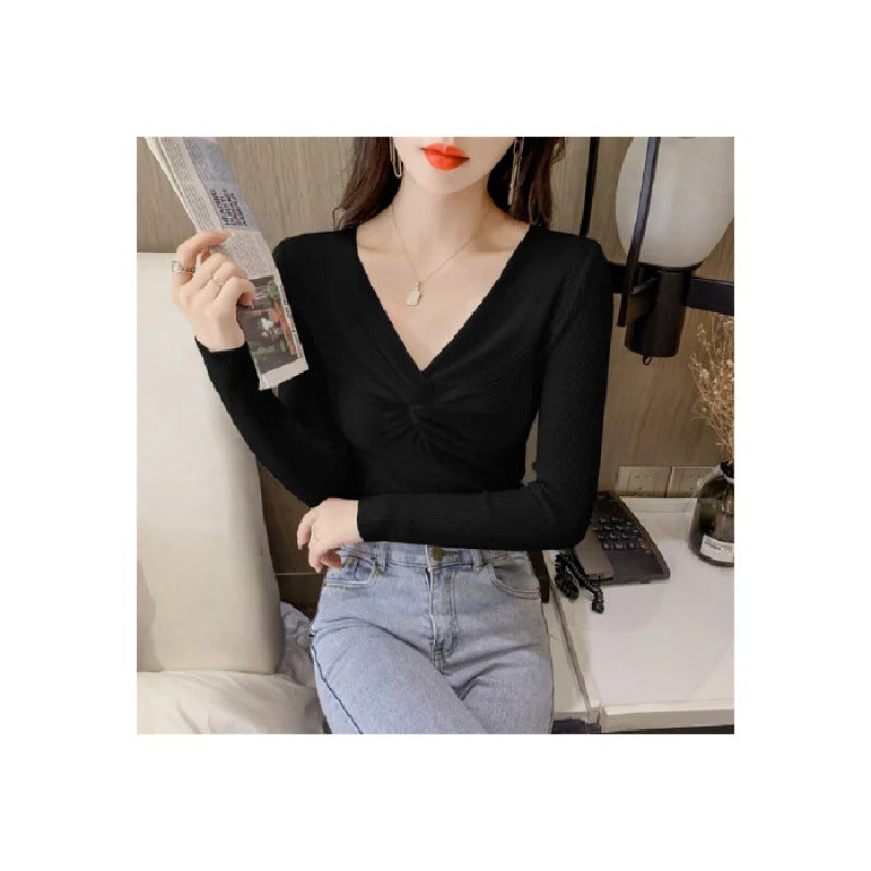 Autumn And Winter Clothing New Kinked Design Slim-fit Cashmere Knitwear For Women 12