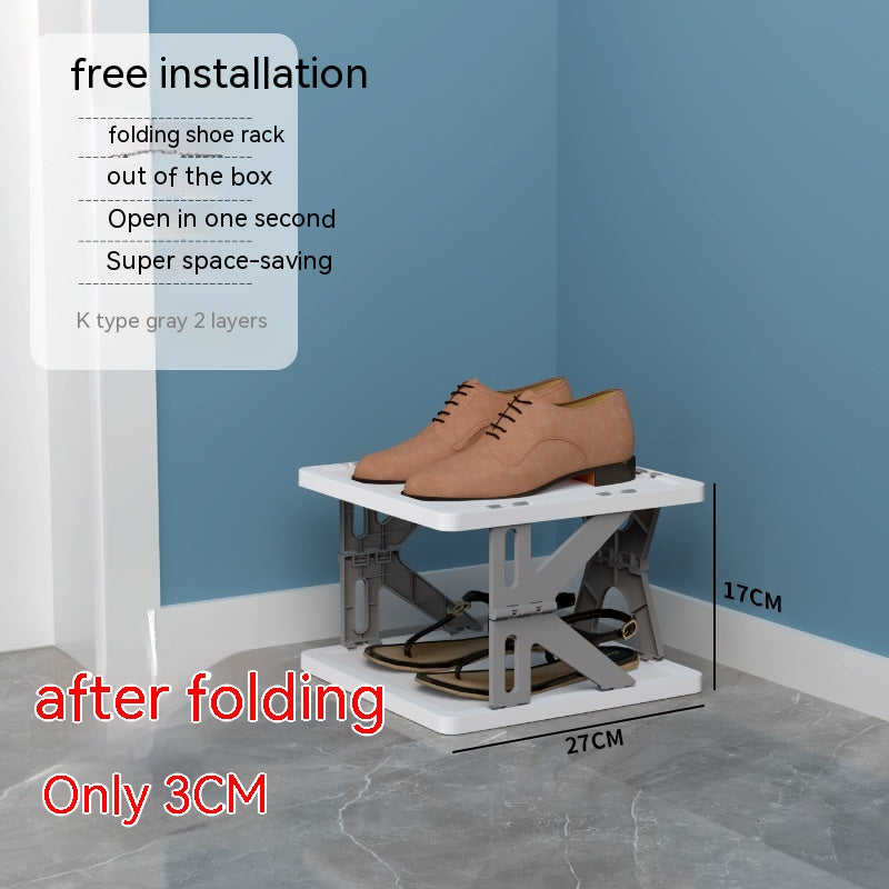 Plastic Installation-free Shoe Rack Storage Shoe Rack Folding Shoe Cabinet 8