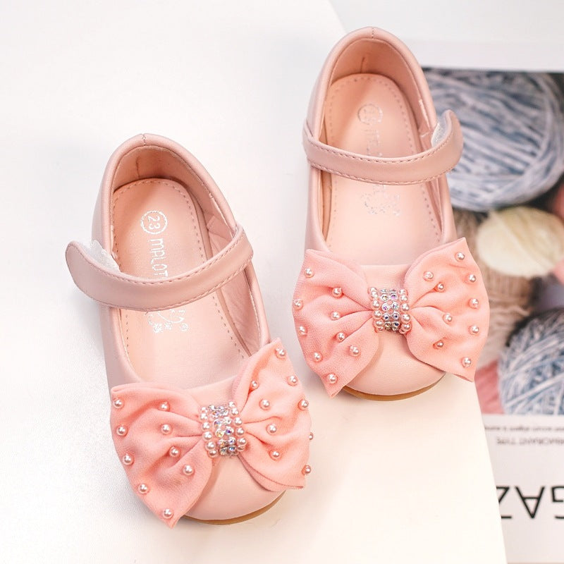 Princess Bow New Girls' Banquet Dress Flower Girl Shoes 2