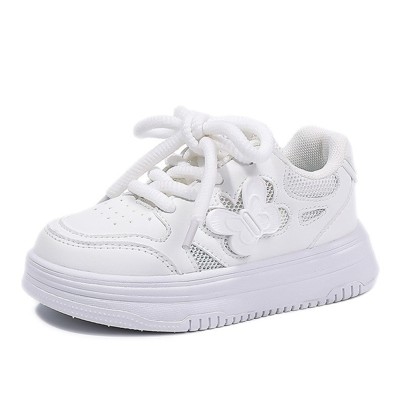 2026 Spring Summer Kids Skate Shoes, Breathable Mesh White Sneakers For Girls, Lightweight Versatile Performance & Running Shoes 3