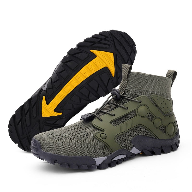 Outdoor Large Size Hiking Shoes Men's Lightweight High-top 5