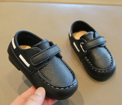 2026 New Autumn British Retro Kids Leather Shoes, Soft Sole Baby Casual Loafers Moccasin Shoes For Boys Toddlers 4
