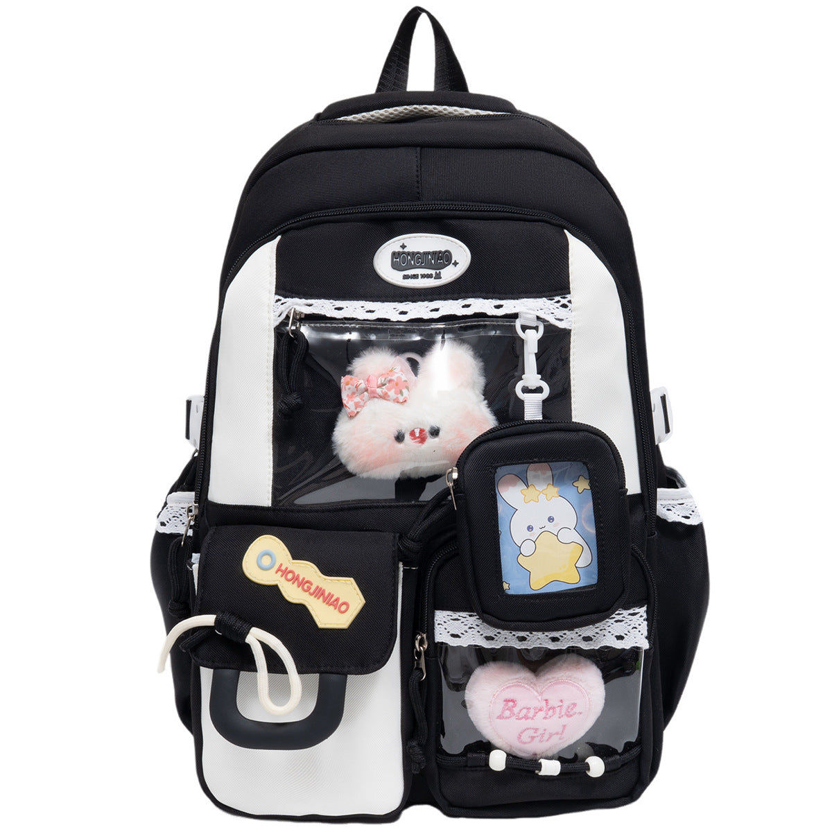 High Appearance School Bag With A Cute Color Block Design 6