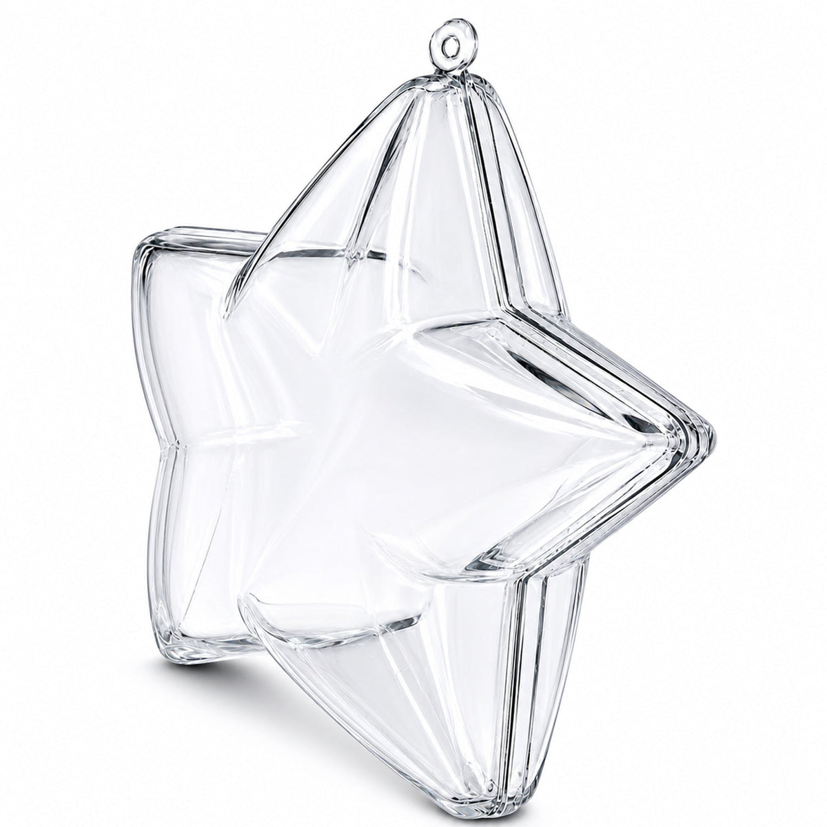 Set of 3 Openable Fillable Clear Plastic Star Christmas Ornaments DIY Craft 3.5 Inches 4