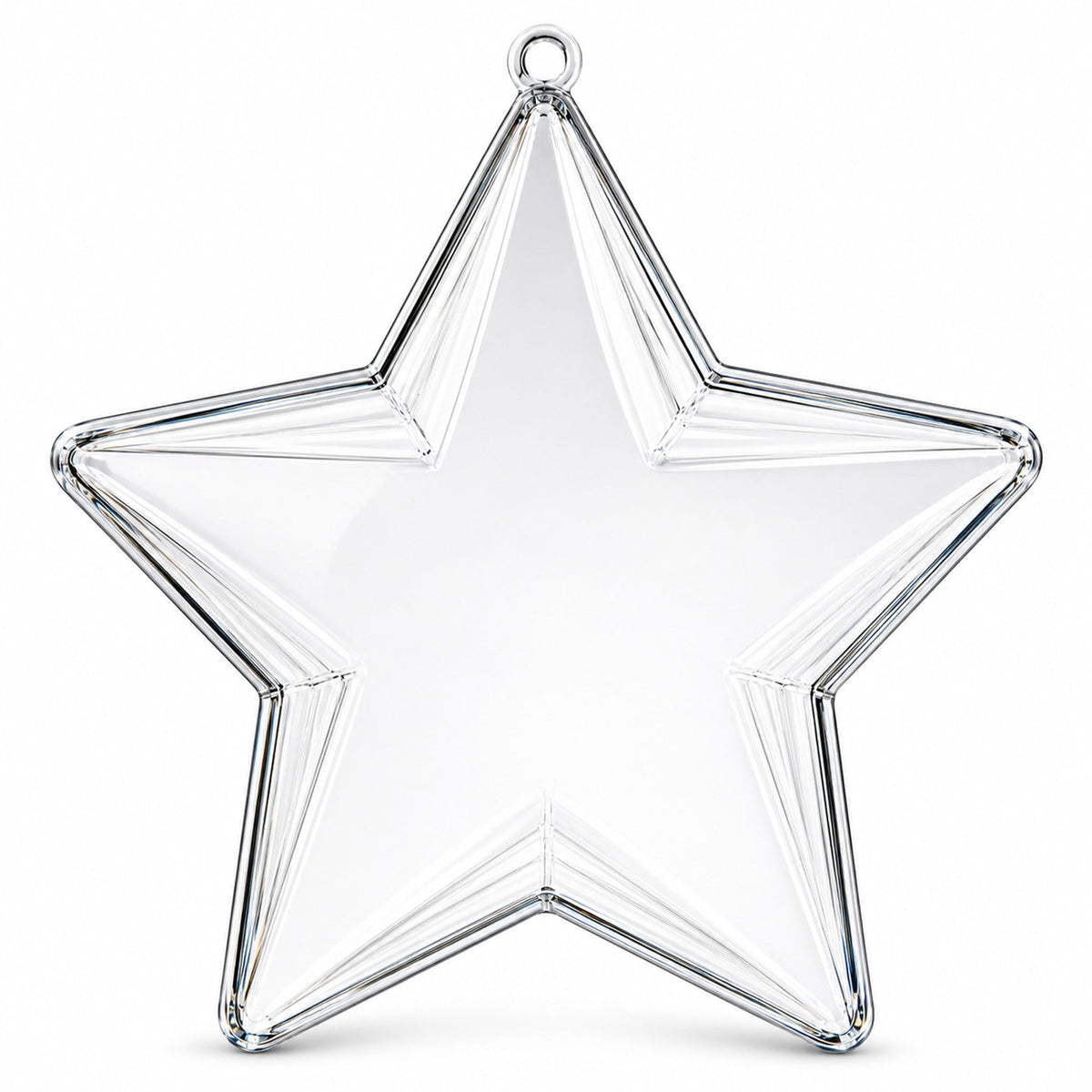 Set of 3 Openable Fillable Clear Plastic Star Christmas Ornaments DIY Craft 3.5 Inches 5