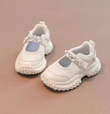 2026 New Summer Girls Sneakers, Breathable Mary Jane Shoes & Chunky Dad Casual Shoes For Big Kids 4