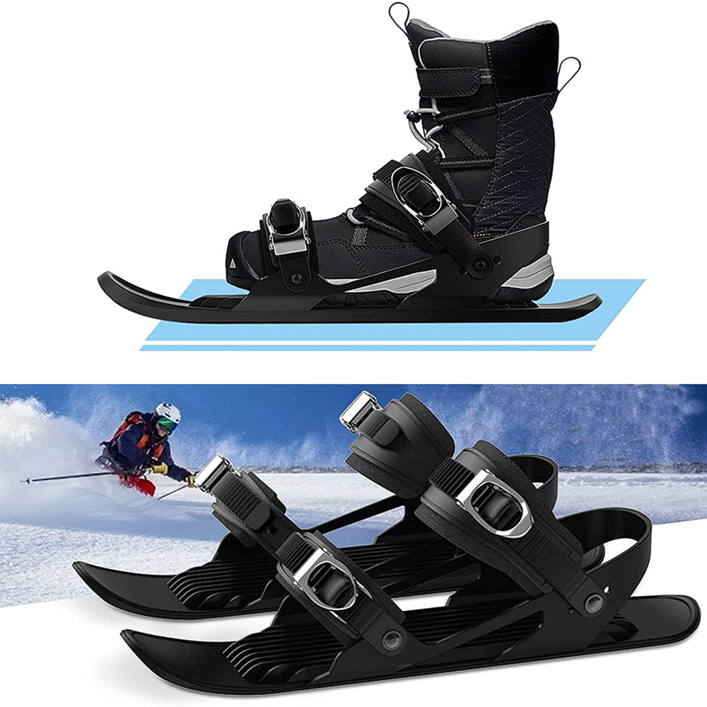 Mini Ski Skates Portable Short Skiboard Adjustable Skates Shoes For Snow 4