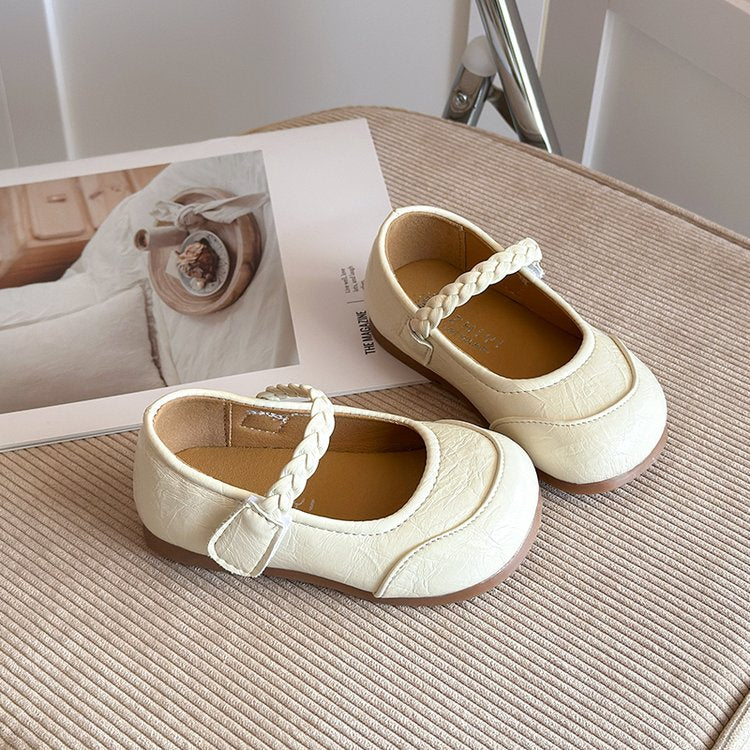 Children's Little Leather Shoes, Girls' Little Fragrant Wind Princess Shoes, Soft Soled Non Slip Single Shoes 5