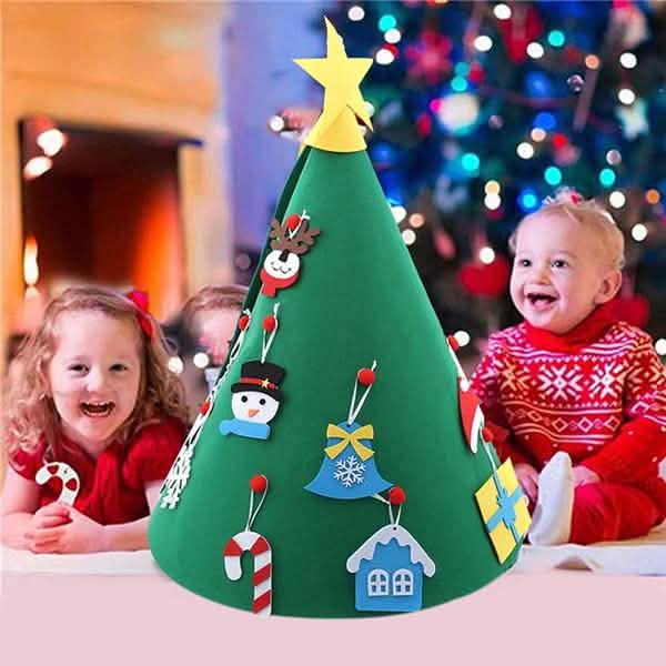 DIY 3D Felt Christmas Tree Upgraded Toddler Christmas Tree 3