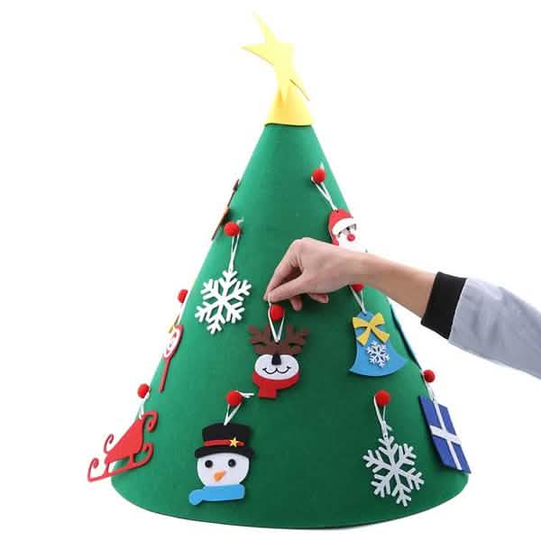 DIY 3D Felt Christmas Tree Upgraded Toddler Christmas Tree 5