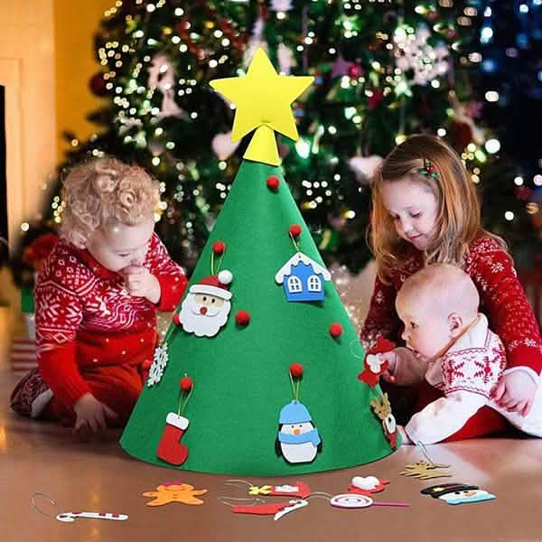 DIY 3D Felt Christmas Tree Upgraded Toddler Christmas Tree 2