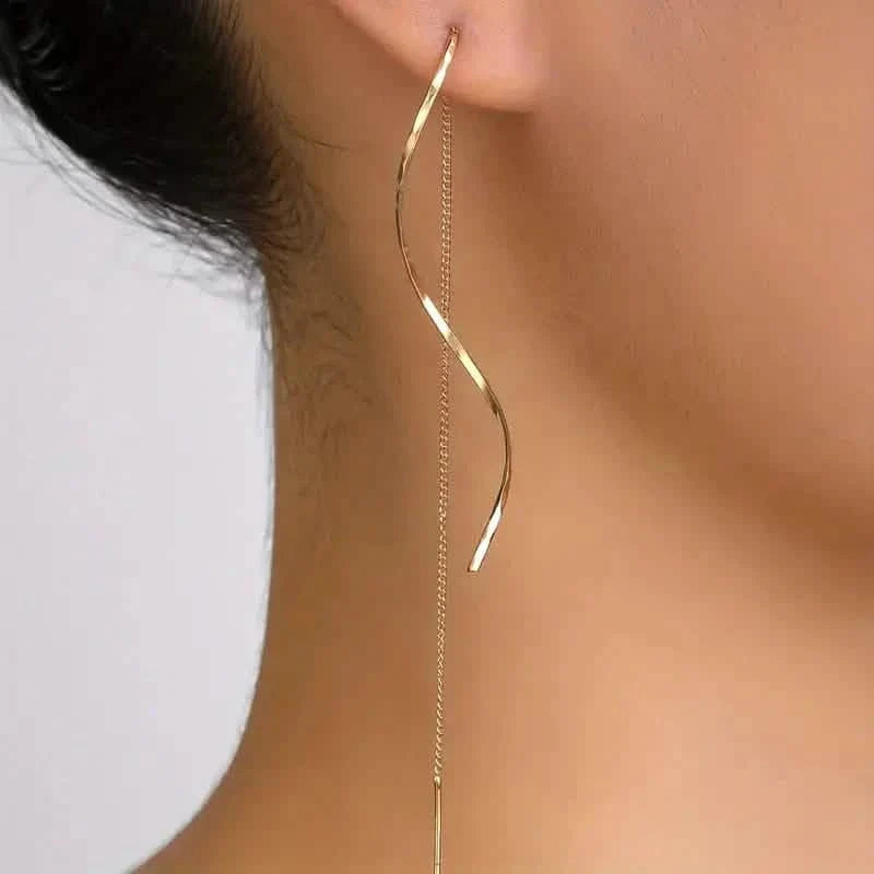 Drop Earrings Golden S Design 2