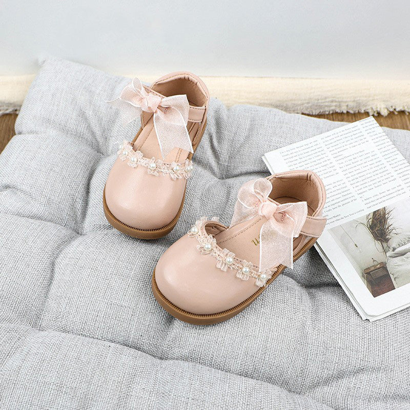 Leather Shoes, Bow Tie, Western Style, Baby Girl Princess Shoes, Fashionable Soft Soled Shoes For Little Girls 7