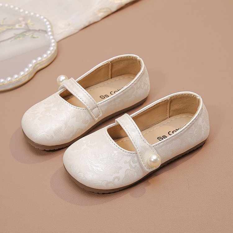 Girls' National Style Small Leather Shoes, Children's Single Shoes, Little Girls' Soft Soled Ancient Style Shoes 5