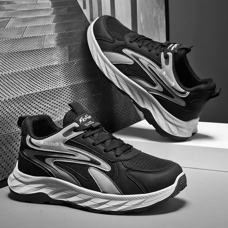 Men's Soft Sole Anti-slip Walking Shoes For Middle-aged & Elderly, Breathable Wear-resistant Dad Style Athletic Shoes For Fathers 1