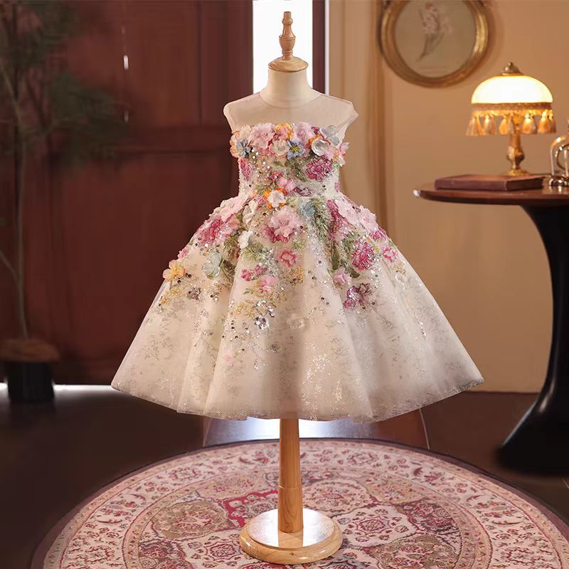 French-style Bohemian Floral Runway Princess Dress 7