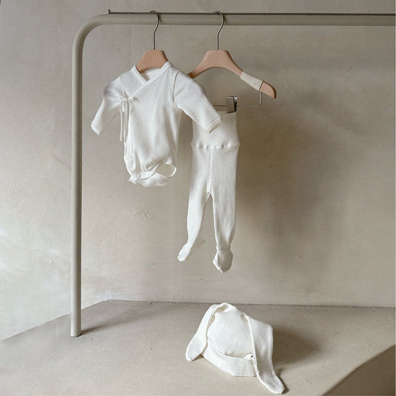 Newborn Clothes Romper Rabbit Ear Hat Set 6
