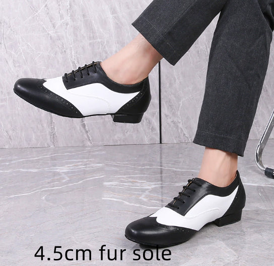 Leather Ballroom For Square Dancing And Latin Dancingsoft-soled Dance Shoes For Adults 12