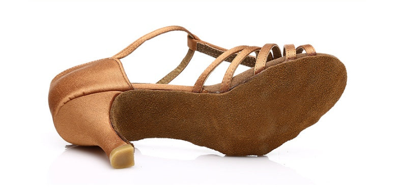 Women's Latin Dance Shoes Satin 7cm High Heel 10