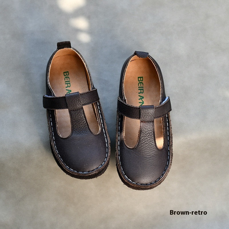 Children's Genuine Leather Soft Calf Leather Shoes Casual Baby Shoes 8