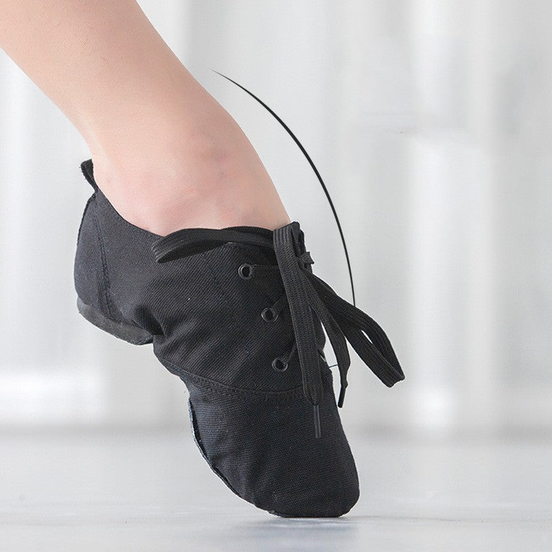Children's Dance Shoes Women's Dancing Shoes Canvas Jazz Shoes Low-top Men's Modern Body Ballet Slipper 4