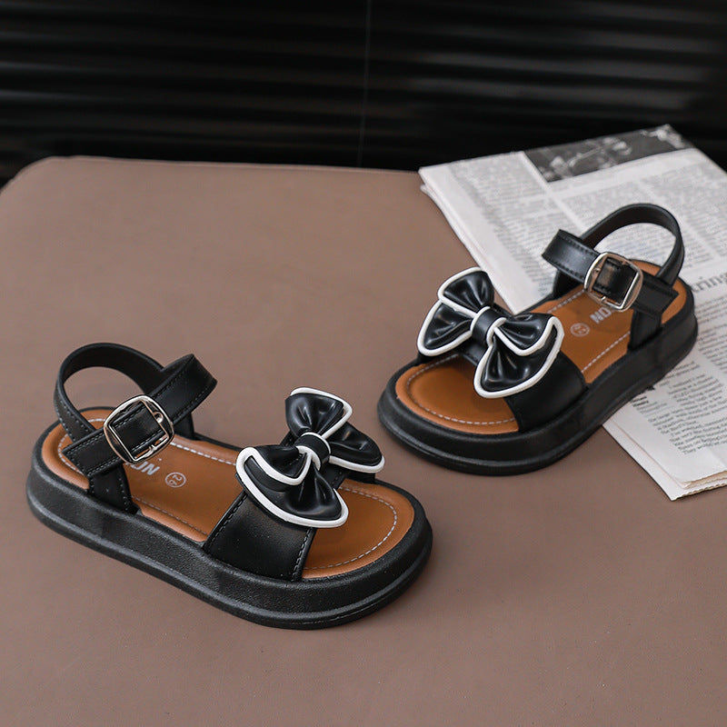 Girls Bow-Knot Non-Slip Velcro Sandals 2