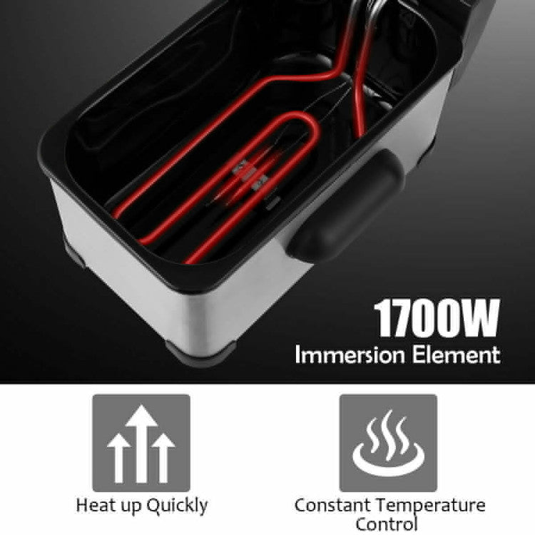 3.2 Quart Electric Stainless Steel Deep Fryer with Timer 4