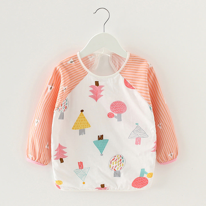 Baby Dinner Coverall Bib Spring And Autumn Long Sleeve Apron 20