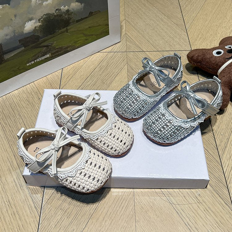Children's Fashion Hollow Princess Shoes Summer New Style Girls' Soft Bottom Hollow Baotou Little Girls' Anti Slip Sandals 7
