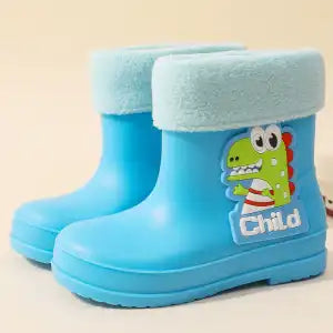 The Waterproof Shoes For Children In Dinosaur Are Thickened And Flexed 5