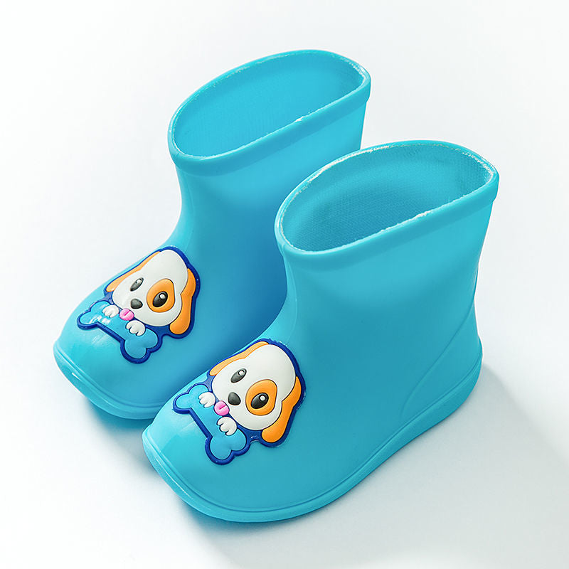 Non-slip Stylish Rubber Shoes Men's And Women's Children & Baby Baby Velvet Rain Boots 7