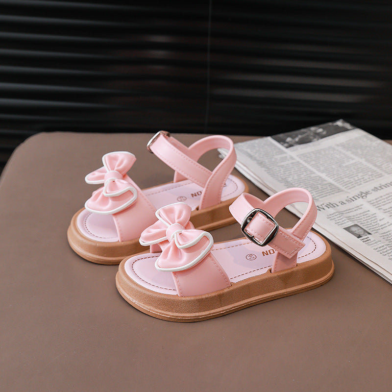 Girls Bow-Knot Non-Slip Velcro Sandals 6