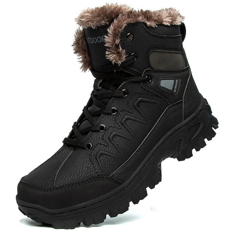 Men's Plus Size Warm High Top Outdoor Cotton Shoes 6