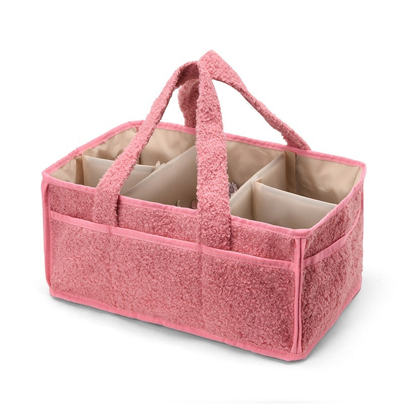 Plush Mommy Bag Baby Diaper Organizer Bottle Storage Bag 9