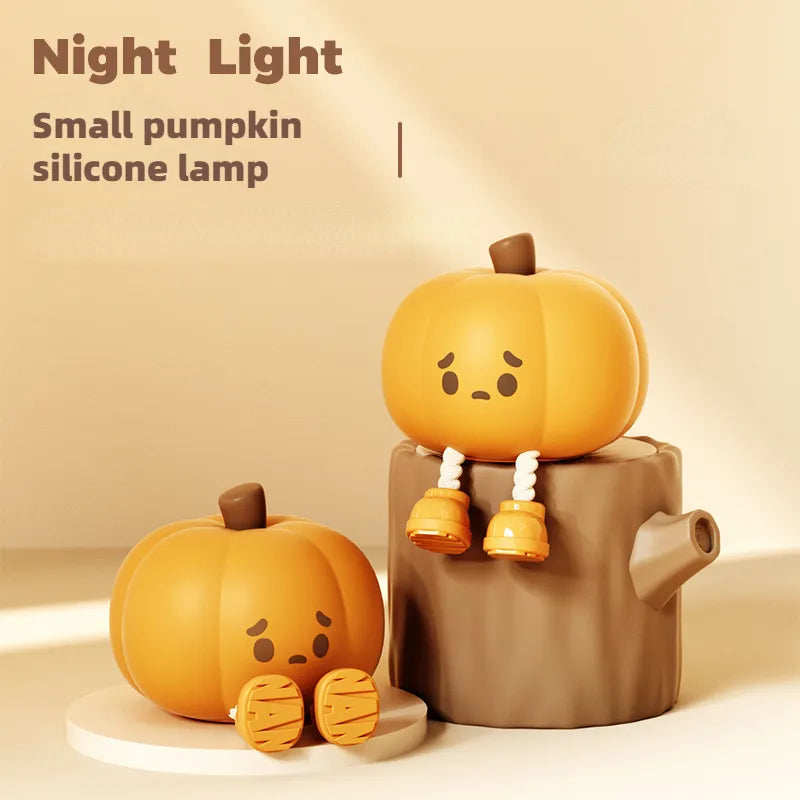 Home Decor Halloween Pumpkin Night Light Cute Soft Silicone Lamp Touch  Dimmable Rechargeable Bedside Decor Light Kids Gifts Halloween Decorations 3