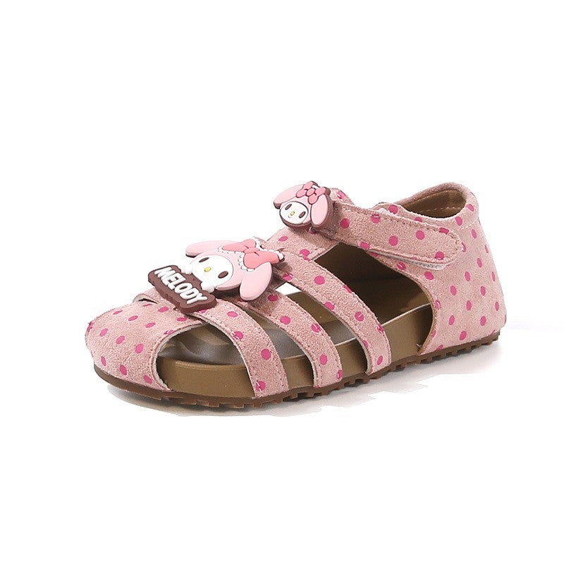 2026 Summer Baby Girls Closed-Toe Roman Sandals, Cute Bow Princess Kids Sandals 3