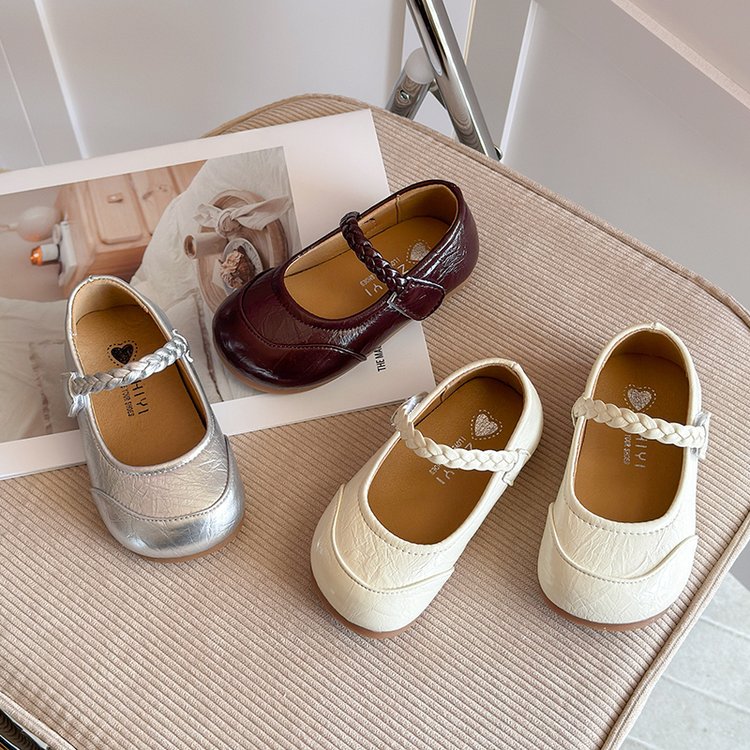 Children's Little Leather Shoes, Girls' Little Fragrant Wind Princess Shoes, Soft Soled Non Slip Single Shoes 1
