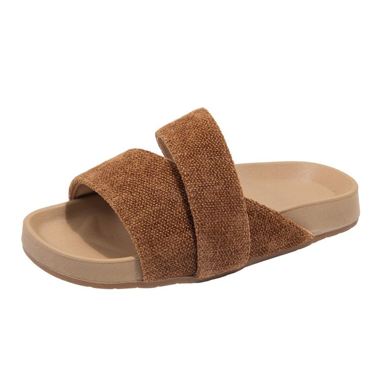 Girls' Summer New Thick Soled Fairy Style Beach Slippers For Outdoor Wear, Haken One-piece Slippers For Vacation 3