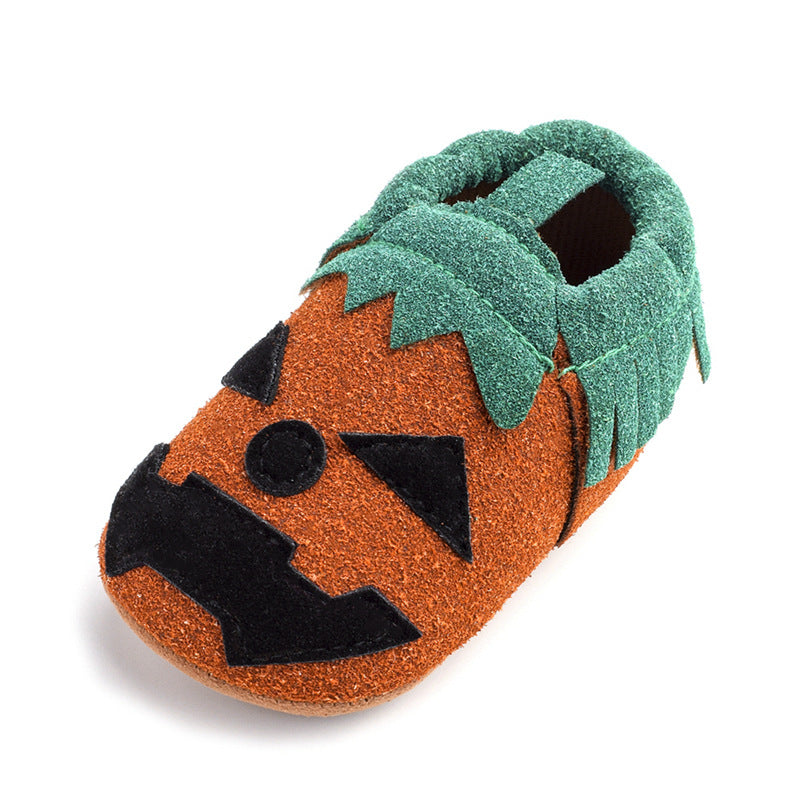Baby Girls Boys Halloween Pumpkin Cosplay Slip-on Shoes Soft First Walking Children Canvas Shoes Kids Girls Walking Shoes 3