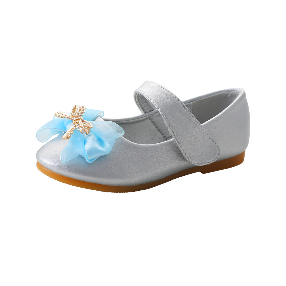 Bowknot Casual PU Leather Bridal Bouquet Children's Shoes 7