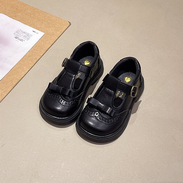 Girls' Leather Shoes, Performance Shoes, Black Dance Shoes, Princess Shoes, Middle-aged Girls' Shoes 5